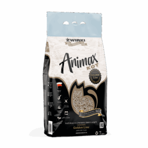 Producent naturalnych żwirków i peletów dla kotów i gryzoni 8 AnimaxKot Golden Line 3mm, żwirek zbrylający - peletka 3mm - opakowanie 7L