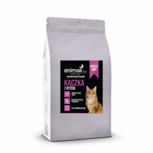 AnimaxFood Kaczka z ryżem- kot dorosły, 43% mięsa kaczki