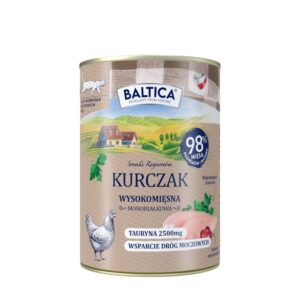 400g Karma mokra Bezzbożowa, monoproteinowa Kot dorosły Kurczak